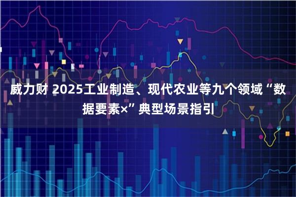 威力财 2025工业制造、现代农业等九个领域“数据要素×”典型场景指引