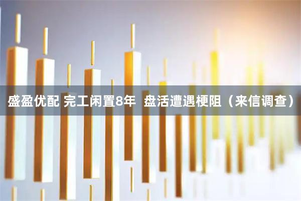 盛盈优配 完工闲置8年  盘活遭遇梗阻（来信调查）
